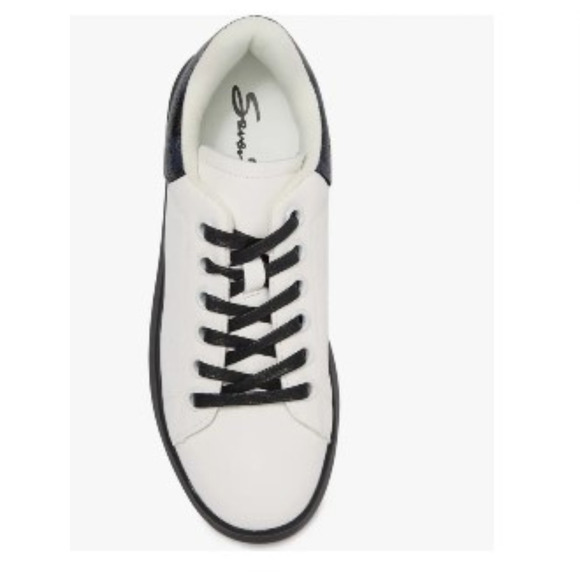 Size 11 Low Top Sneaker Platform Sneaker Black & White Platform 11M Lace Up New - Picture 4 of 5